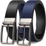Cheng - ceinture homme, 35 mm ceinture en cuir double face - pour pantalons dcontracts, golf, chemises ...