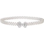 Tianyi - ceinture en perles et strass brillant, elgante pour marie, rglable pour robes, jeans, bikini ...