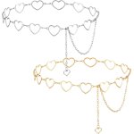 Tianyi - chane de taille pour femme, chane de corps rglable en mtal de 119, 4 cm avec motif c?ur ...