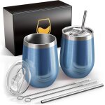 Tianyi - deux 350ml verre a vin thermo acier inoxydable, isolation sous vide double couche mug, sans ... Tianyi - deux 350ml verre a vin thermo acier inoxydable, isolation sous vide double couche mug, sans ...