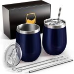 Tianyi - deux 350ml verre a vin thermo acier inoxydable, isolation sous vide double couche mug, sans ... Tianyi - deux 350ml verre a vin thermo acier inoxydable, isolation sous vide double couche mug, sans ...