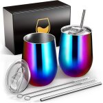 Tianyi - deux 350ml verre a vin thermo acier inoxydable, isolation sous vide double couche mug, sans ... Tianyi - deux 350ml verre a vin thermo acier inoxydable, isolation sous vide double couche mug, sans ...