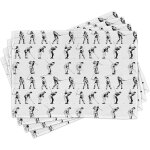 Tianyi - le golf lot de sets de table en 4 pices, hobby golf swing jouer, tissu lavable pour salle a ...