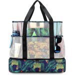 Tianyi - sac de plage en maille cabas femme grand sac isotherme repas homme famille fourre - tout elgant ...
