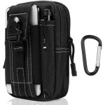 Tianyi - sac tactique ceinture, nylon sacoche ceinture noir multifonctionnelle molle edc gadget sac pour ...