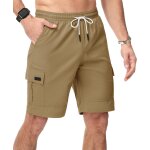 Tianyi - short homme coton chino shorts lger bermuda cargo avec 6 poches pantalon court de sport travail ...