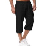 Tianyi - short en lin pour homme, longueur 3 / 4, pantalon d'été, pour la plage, le yoga, le jogging, ... Tianyi - short en lin pour homme, longueur 3 / 4, pantalon d'été, pour la plage, le yoga, le jogging, ...