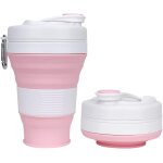 Tianyi - tasse de camping pliable avec paille en silicone - tasse a caf pliable - bouteille de sport ...