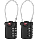 Tianyi - tsa lot de 2 cadenas avec code chiffré 4 chiffres chiffres - valise avec affichage d'alarme ... Tianyi - tsa lot de 2 cadenas avec code chiffré 4 chiffres chiffres - valise avec affichage d'alarme ...