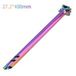 Tige de selle de vélo cnc, tube arc - en - ciel, colorée, xc, pour vtt, 27. 2mm x 400mm Tige de selle de vélo cnc, tube arc - en - ciel, colorée, xc, pour vtt, 27. 2mm x 400mm