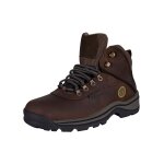 Timberland pour des hommes bottes de randonne mi - hautes en cuir impermables blanches ledge, marron ...