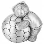 Tirelire petit ours avec ballon de foot
