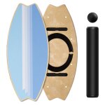 Todeco planche d'quilibre en bois, skateboard d'intrieur, 7 modes de planche oscillante avec rouleau ...