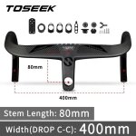 Tosecavium - guidon de vlo de route entirement crabon intgr, barre de poigne de vlo de route, barre ...