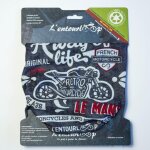 Tour de cou pour moto l'entourloop motorcycle race coloris bleu 100% polyester