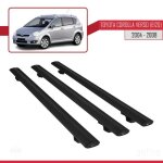 Barres de toit - toyota - corolla verso (e120) - mod�le basic - 3 pi�ces - noir