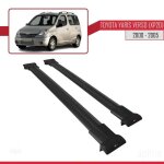 Barres de toit - fly - compatible toyota yaris verso - aluminium - noir - charge < 300 kg