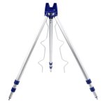 Trpied de support de pche tlescopique en alliage d'aluminium, support pour canne a pche bleu / noir ...