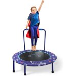 Trampoline pour enfants Ø96cm, mini trampoline de fitness pliable avec poignée réglable & rembourrage ... Trampoline pour enfants Ø96cm, mini trampoline de fitness pliable avec poignée réglable & rembourrage ...