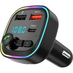 Transmetteur fm bluetooth 5. 3, transmetteur adaptateur bluetooth pour voiture, kit mp3 sans fil a charge ...