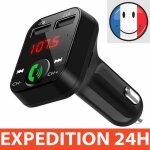 Transmetteur fm bluetooth pour voiture adaptateur radio sans fil chargeur usb lecteur mp3 Transmetteur fm bluetooth pour voiture adaptateur radio sans fil chargeur usb lecteur mp3