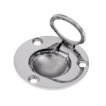 Trappe a anneau de levage pour bateau, en acier inoxydable, rond, avec poigne de traction