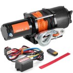 Treuil electrique - duoku - 12 v cc - 4500 lb - vtt / utv - corde synthtique 39 pi - etanchit ip55 ...