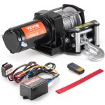 Treuil electrique vtt utv - vevor - tlcommande sans fil et filaire, etanchit ip55, treuil pour remorquage ...