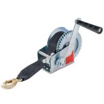 Treuil manuel a manivelle de halage a sangle renforc�e pour bateau et quad