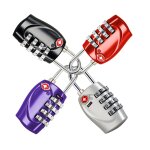 Trixes paquet de 4 cadenas avec code a 4 chiffres tsa coule valises et sacs