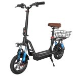 Trottinette electrique iscooter i12 avec sige et panier arrire, moteur 500 w, batterie 36 v 7, 5 ah, ...