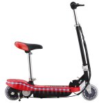 Trottinette electrique avec selle et led 120 watts rouge helloshop26 02 0004608 Trottinette electrique avec selle et led 120 watts rouge helloshop26 02 0004608