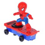 Trottinette electrique spiderman a rotation automatique, jouet rouge pour enfants