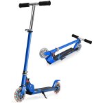 Trottinette enfant 2 roues pliable 70 x 31 x 63 - 86, 5 cm frein a friction design lumineux en aluminium ...