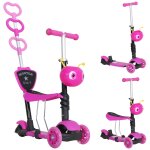 Trottinette pour enfants trottinette 3 roues evolutive 3 en 1 hauteur guidon rglable canne telescopique ...