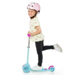Trottinette enfant - maxi scooter rose - 3 roues - eclairage led