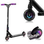 Trottinette freestyle - lionelo - whizz neo - abec - 9 - guidon d'une seule pice - noir / lime