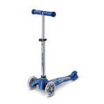 Trottinette micro mobility trois roues bleu glitter led mmd219