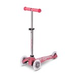 Trottinette micro mobility trois roues rose glitter led mmd208