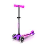 Trottinette mini micro deluxe glow led plus rose