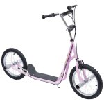 Trottinette patinette freestyle grandes roues pneumatiques � 41 cm avec pegs rose