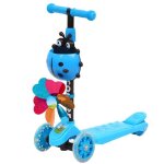 Trottinette pliable coccinelle, moulin a vent, rglable en hauteur, incline a la direction, 3 roues, ...