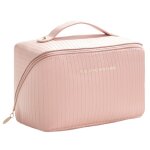 Trousse de toilette / maquillage spacieuse rose