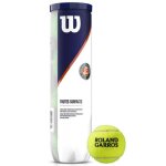 Tube de 4 balles de tennis wilson roland garros toutes surfaces