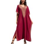 Tuyiu - brodé floral spacieux caftan boho plage bikini couvrir jusquâ¿a la robe grande taille pour les ... Tuyiu - brodé floral spacieux caftan boho plage bikini couvrir jusquâ¿a la robe grande taille pour les ...