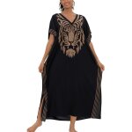 Tuyiu - brodé floral spacieux caftan boho plage bikini couvrir jusquâ¿a la robe grande taille pour les ... Tuyiu - brodé floral spacieux caftan boho plage bikini couvrir jusquâ¿a la robe grande taille pour les ...