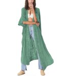 Tuyiu - femme robe de nuit kimono maxi cache - maillot robe de plage bikini d't