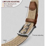 Tzf - ceinture homme 2 paquet, ceinture elastique tresse de golf ceinture tissus homme et femme 35mm ...