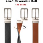 Tzf - ceinture homme, 35 mm ceinture en cuir double face - pour pantalons dcontracts, golf, chemises ...