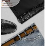 Tzf - ceinture homme, ceinture cuir rversible cadeau pour casual, costume, pantalon golf et jeans, dans ...